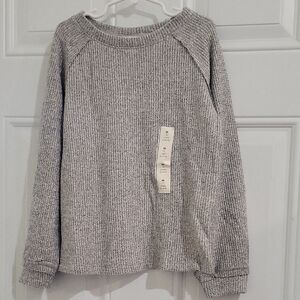 Girls Grey Long Sleeve Shirt Size M 8 NWT